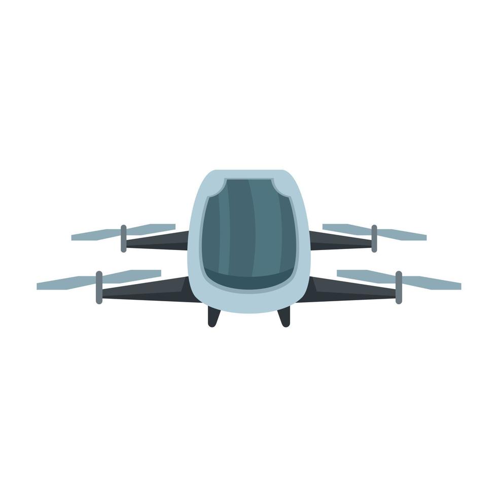 icône de drone de taxi sans conducteur vecteur isolé plat