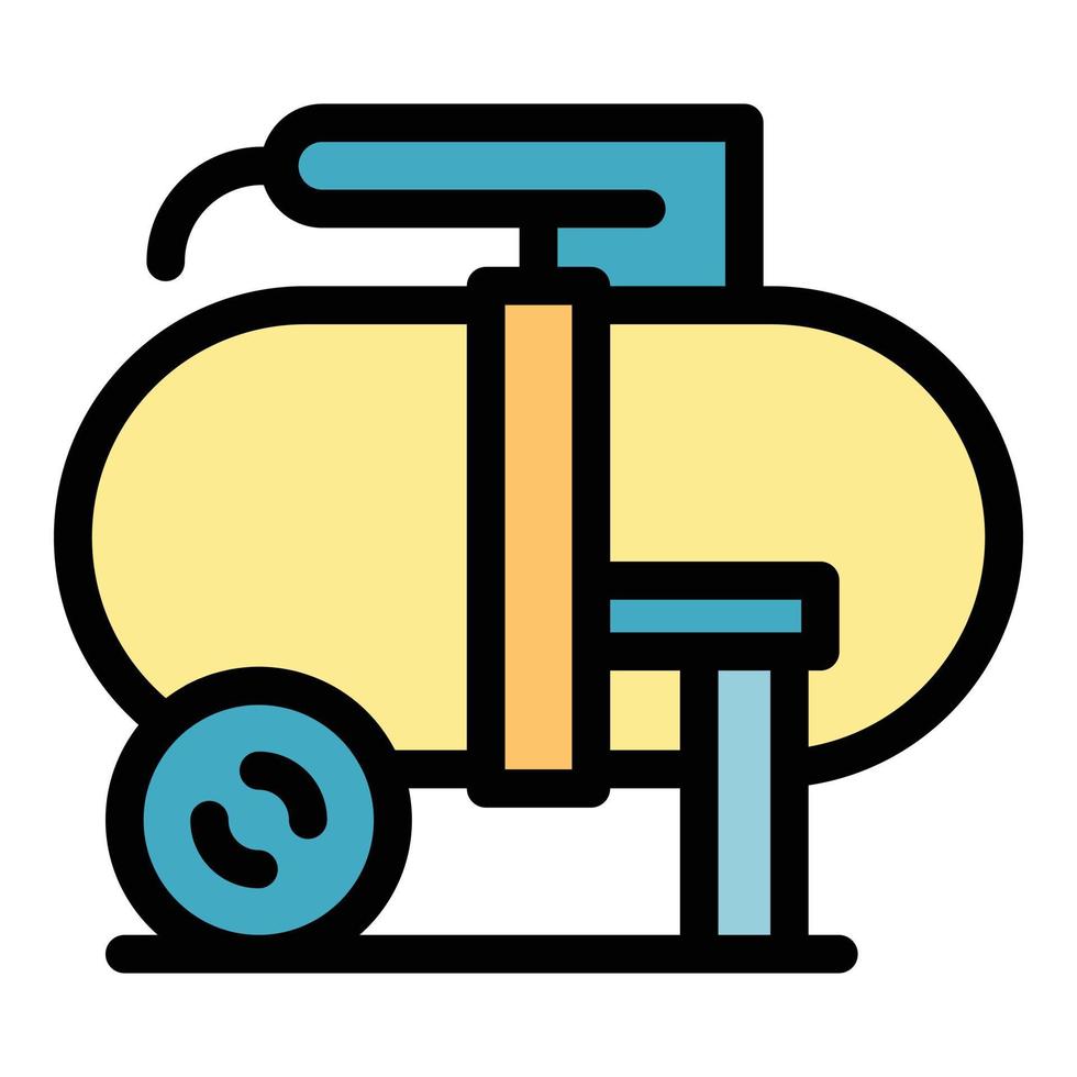 vecteur de contour de couleur d'icône de compresseur de gaz