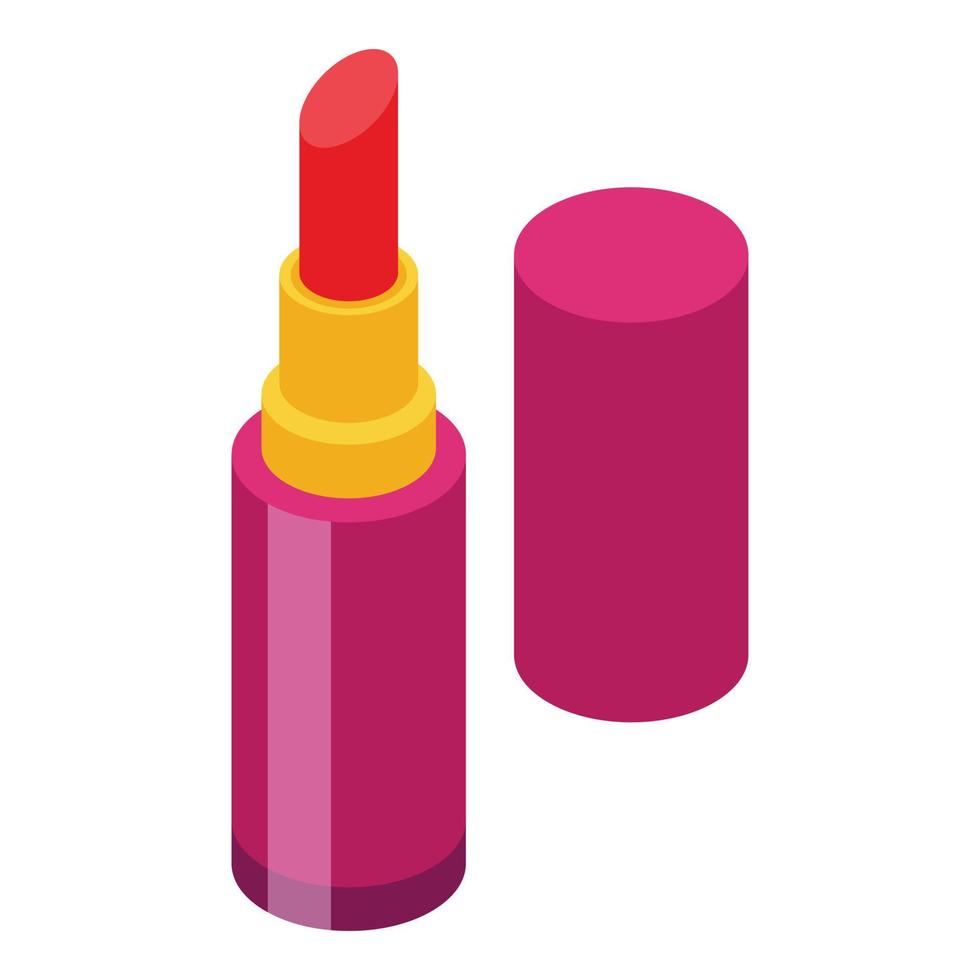 vecteur isométrique d'icône de rouge à lèvres femme. mode d'été