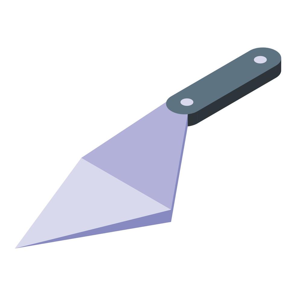 vecteur isométrique d'icône de couteau à pizza. planche de bois