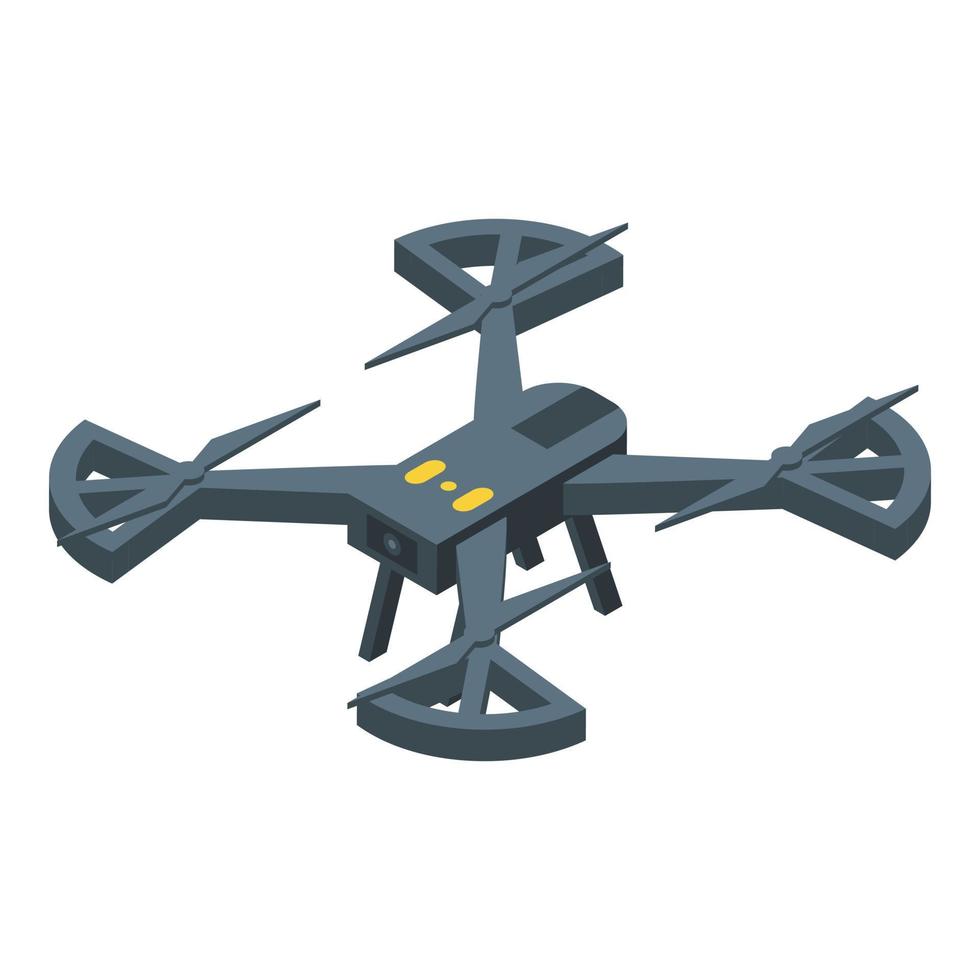 vecteur isométrique d'icône de drone de caméra. vidéo aérienne