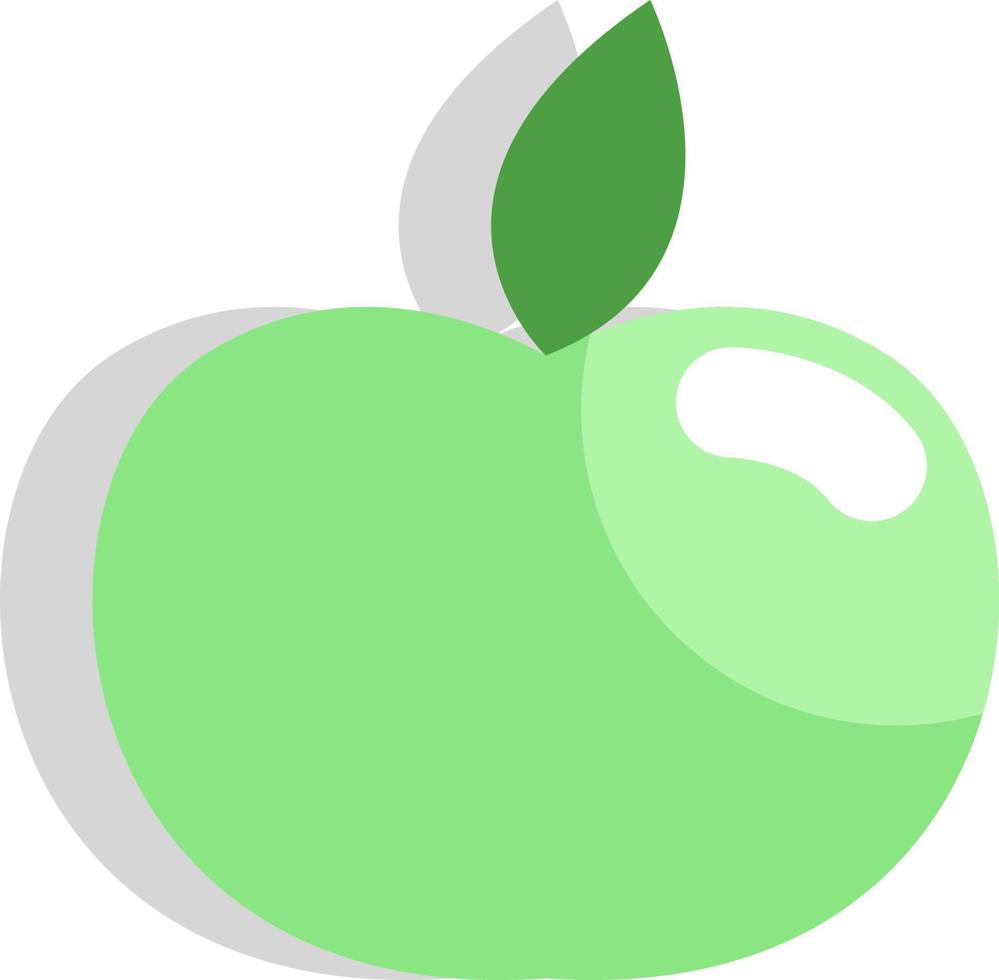 pomme écologique, icône, vecteur sur fond blanc.