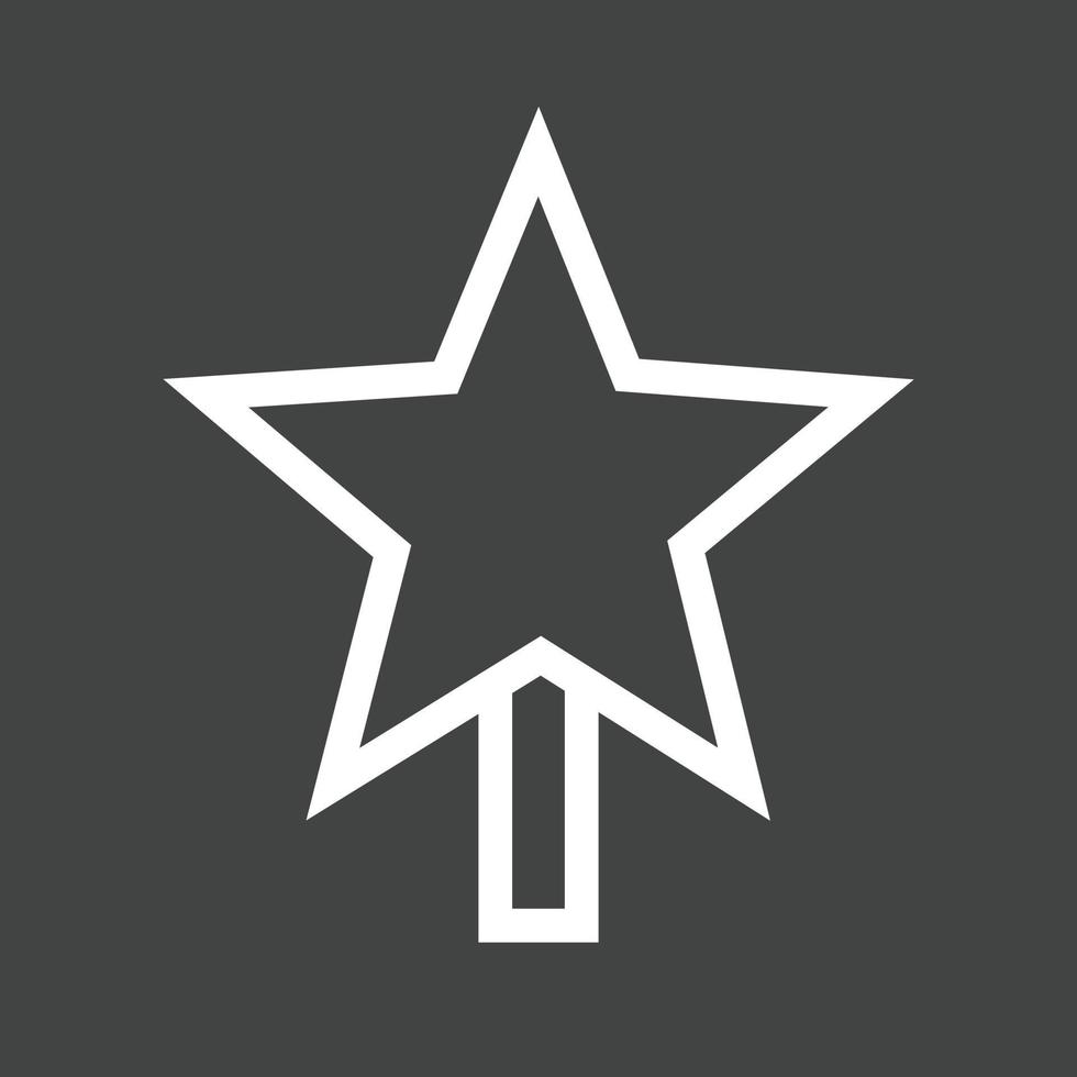 icône inversée de la ligne étoile de noël vecteur