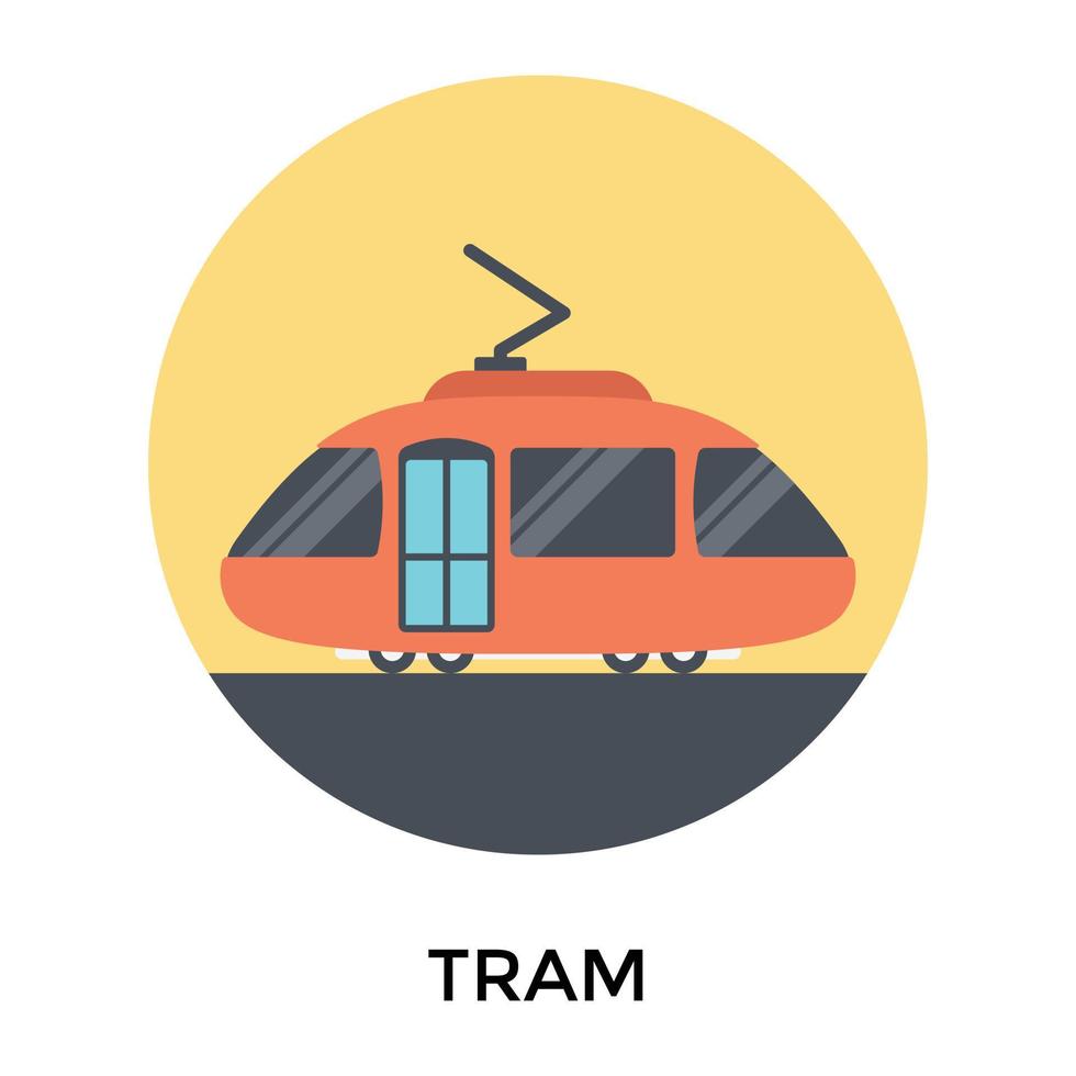 concepts de tramway à la mode vecteur