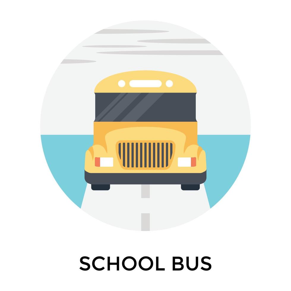 autobus scolaire à la mode vecteur