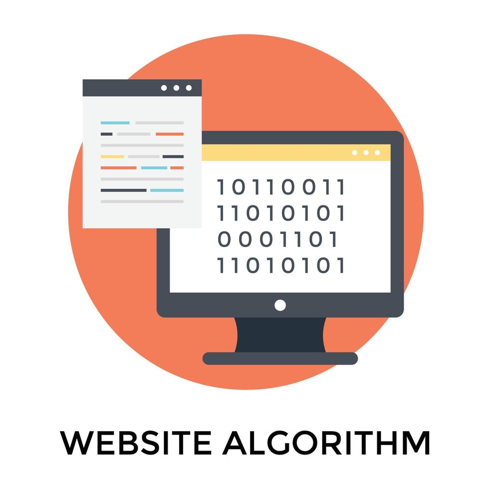 algorithme de site Web à la mode vecteur