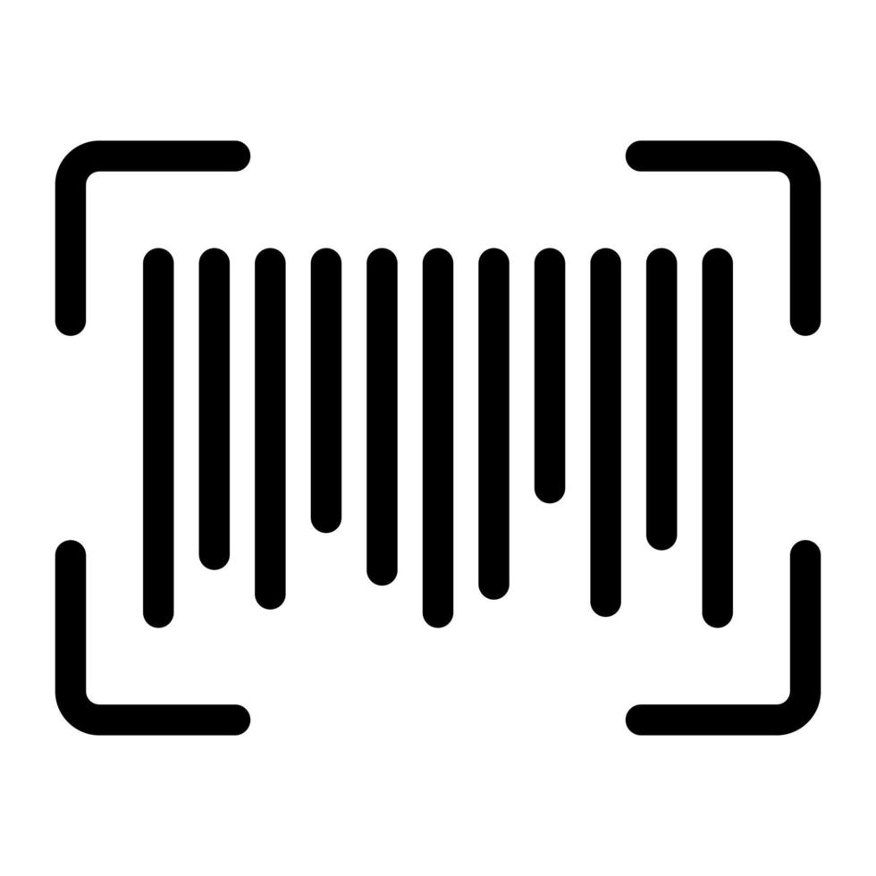 icône de glyphe de code à barres vecteur