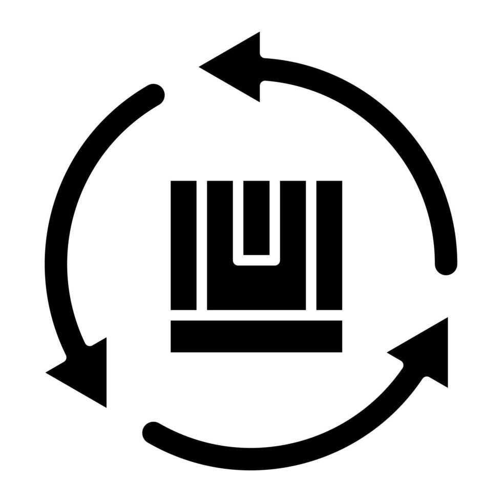 icône de glyphe de vie du produit vecteur