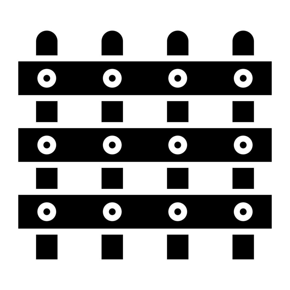 icône de glyphe de clôture vecteur