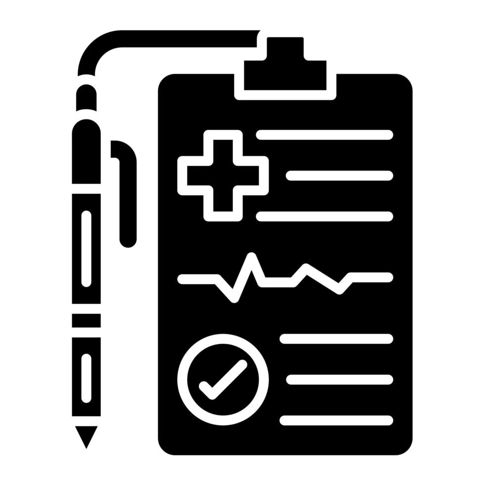 icône de glyphe de diagnostic vecteur