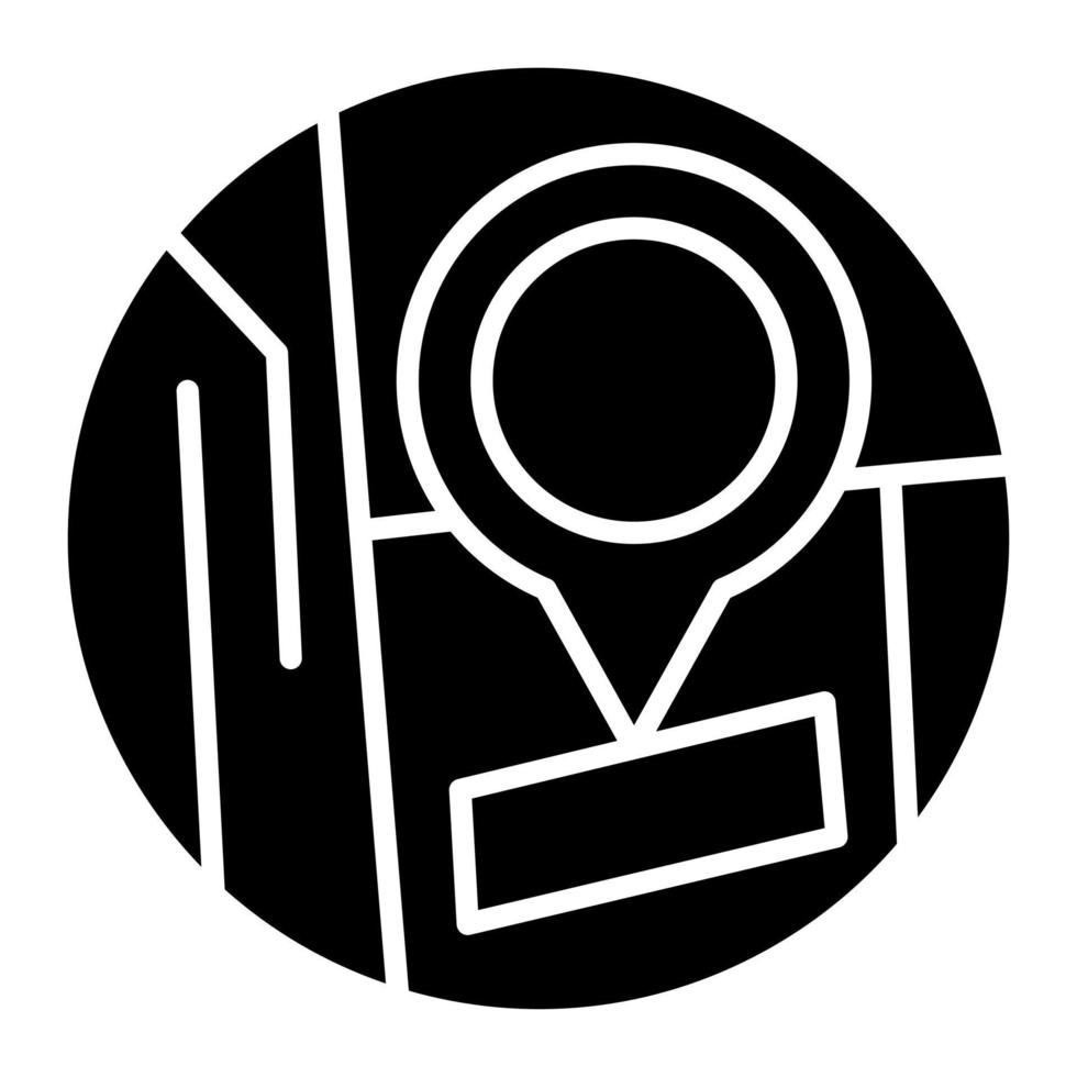 icône de glyphe de carte de dubai vecteur