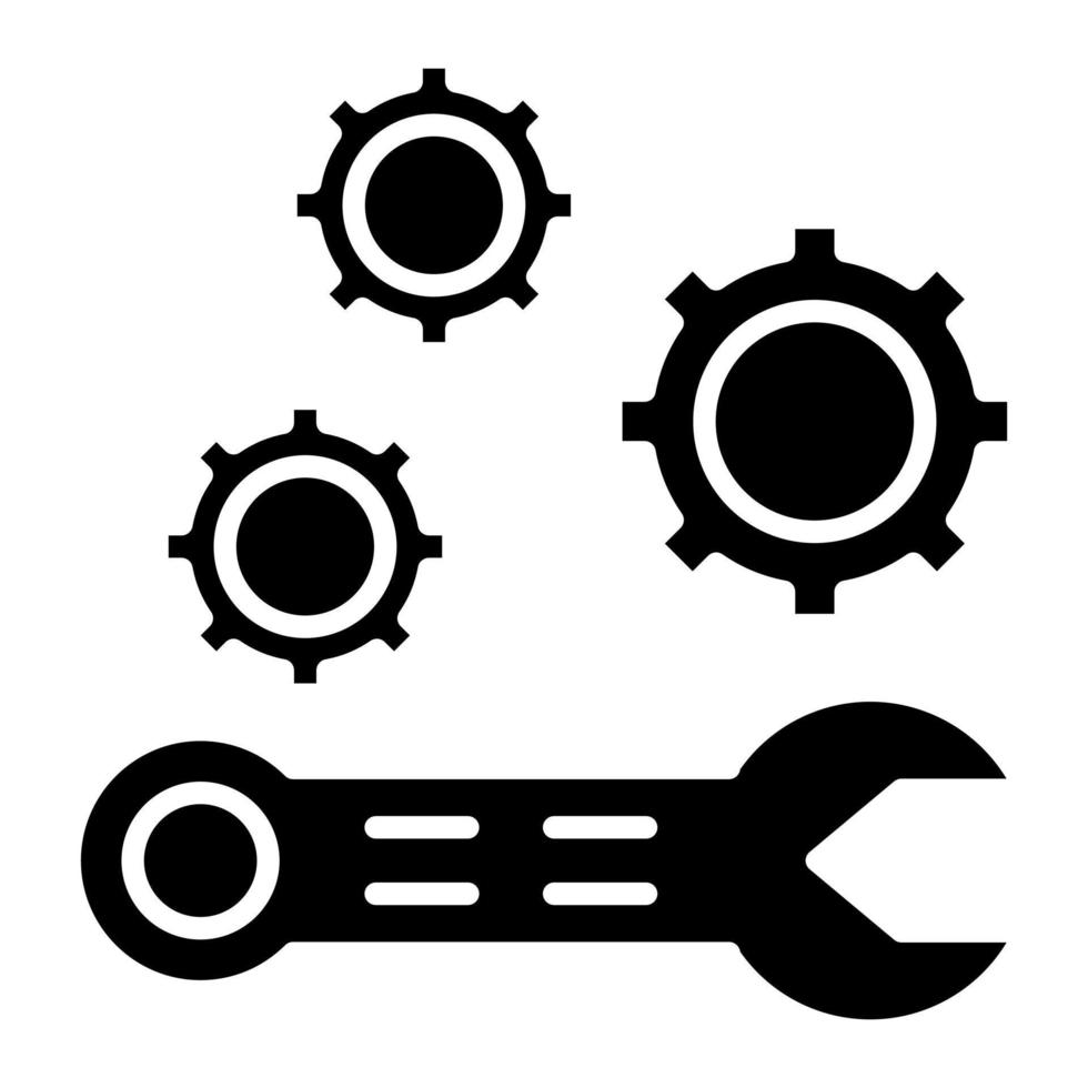 icône de glyphe de maintenance vecteur