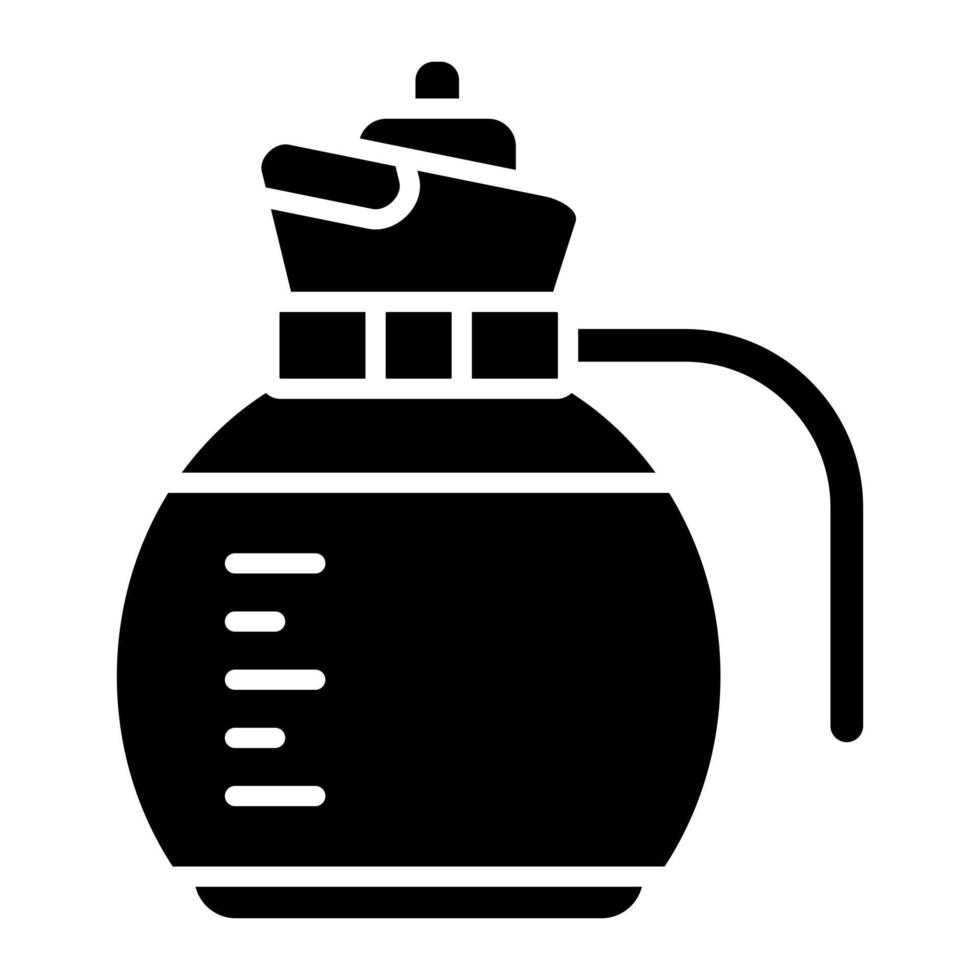 icône de glyphe de pot de café vecteur
