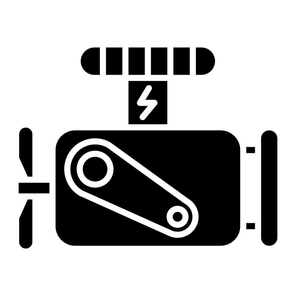 icône de glyphe de moteur vecteur