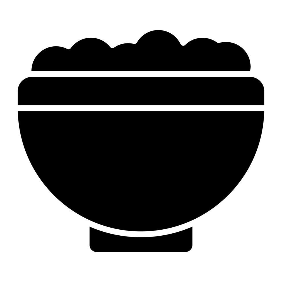 icône de glyphe de salade vecteur