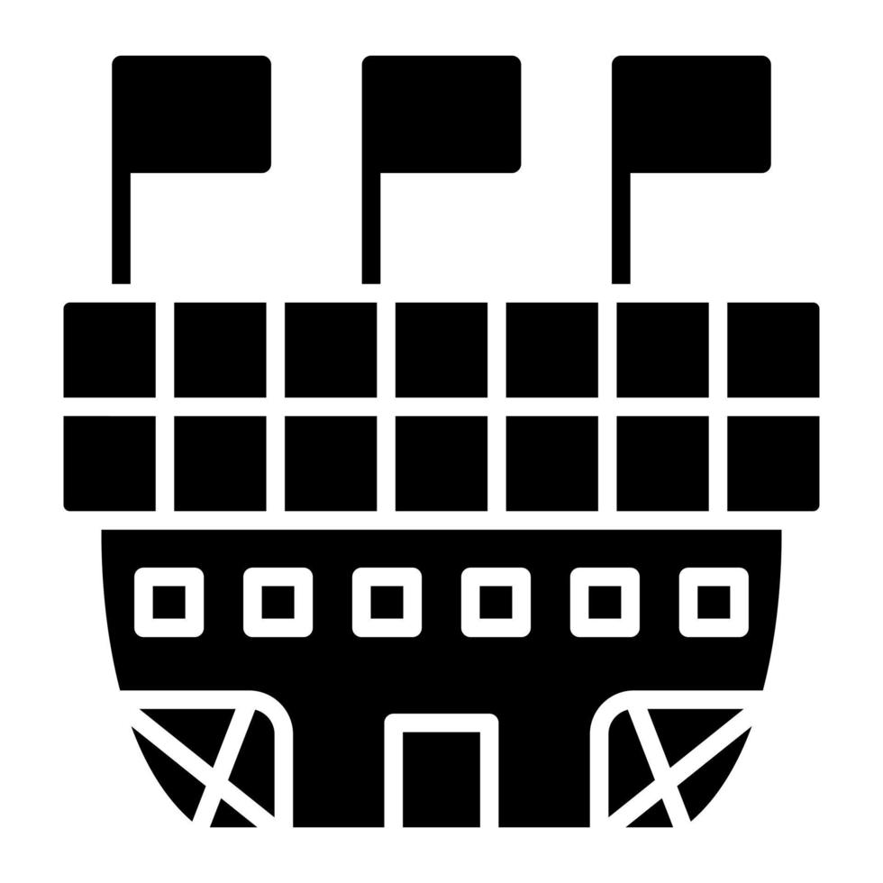 icône de glyphe de stade vecteur