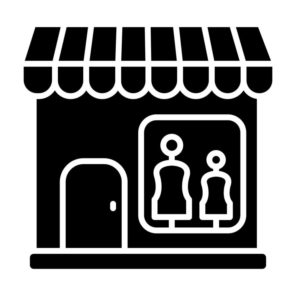 icône de glyphe de boutique vecteur