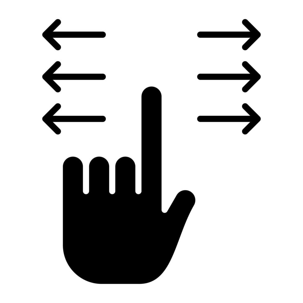 icône de glyphe de diapositive vecteur