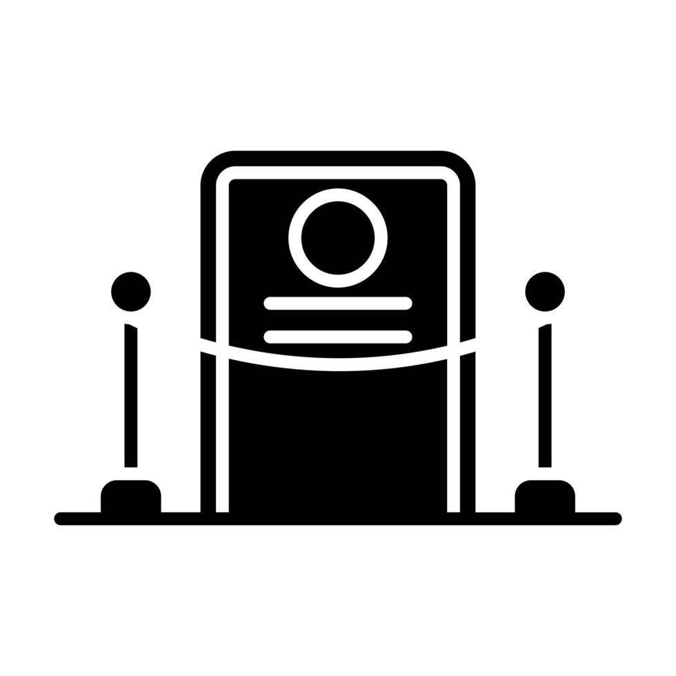 icône de glyphe de vestiaire vecteur