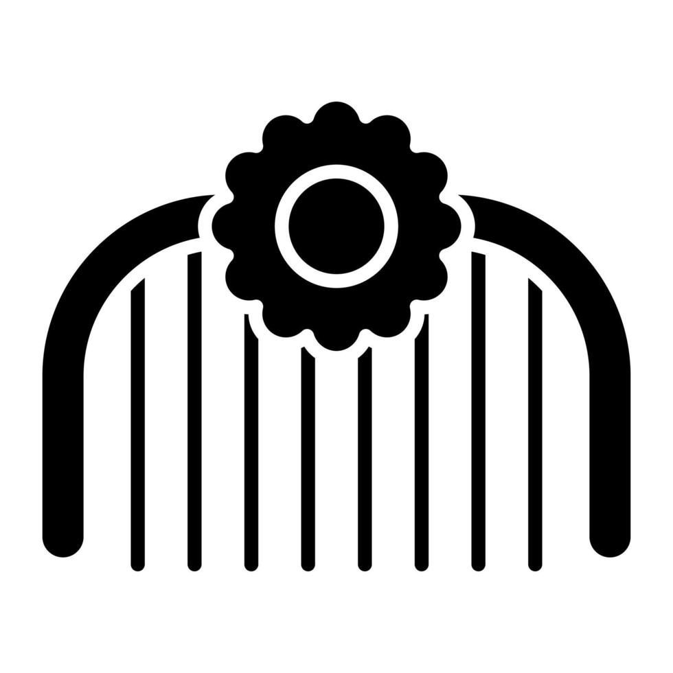 icône de glyphe de peigne vecteur