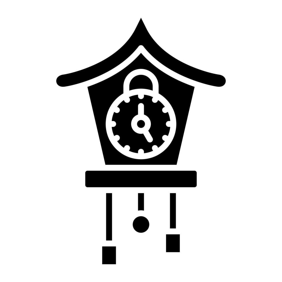 icône de glyphe de coucou vecteur