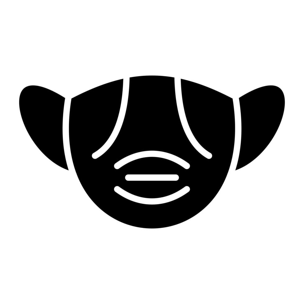 icône de glyphe de masque vecteur