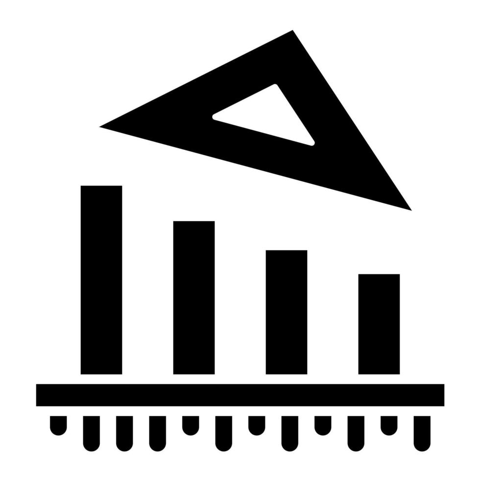 définir l'icône de glyphe carré et graphique vecteur