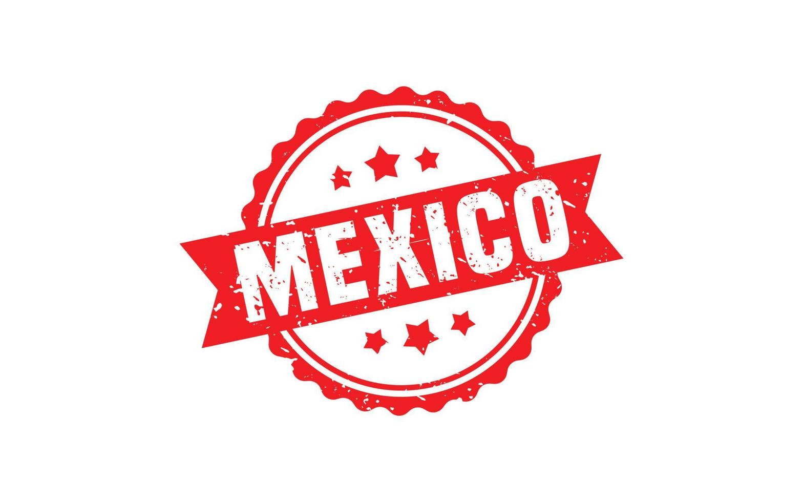 timbre mexique en caoutchouc avec style grunge sur fond blanc vecteur