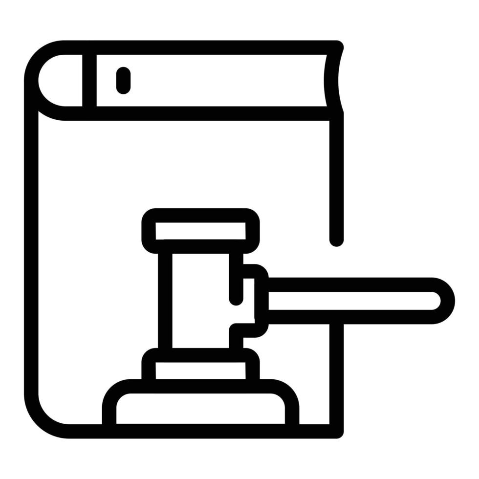 vecteur de contour d'icône d'exclamation d'avertissement. document légal