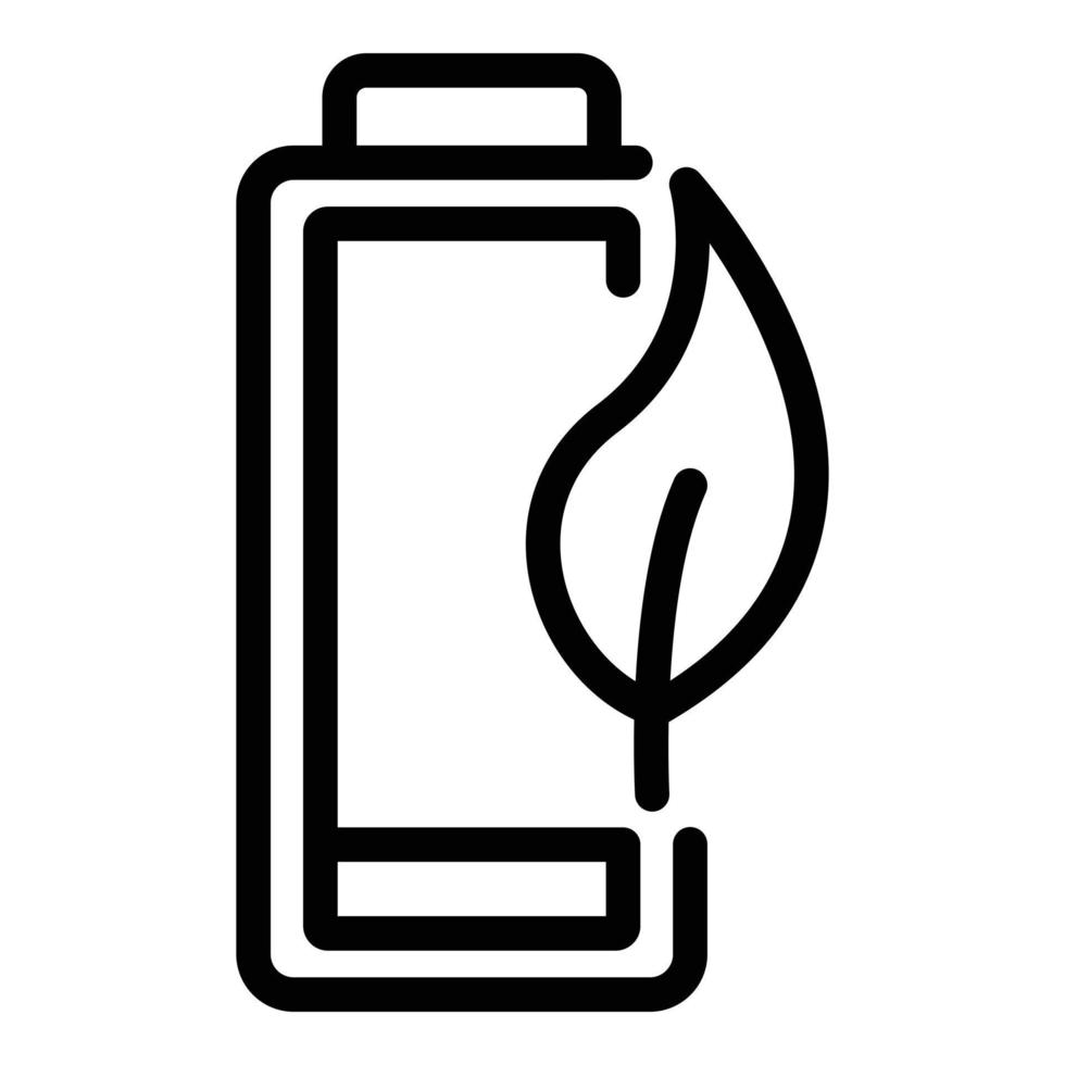 vecteur de contour d'icône de batterie de carburant écologique. pouvoir électrique