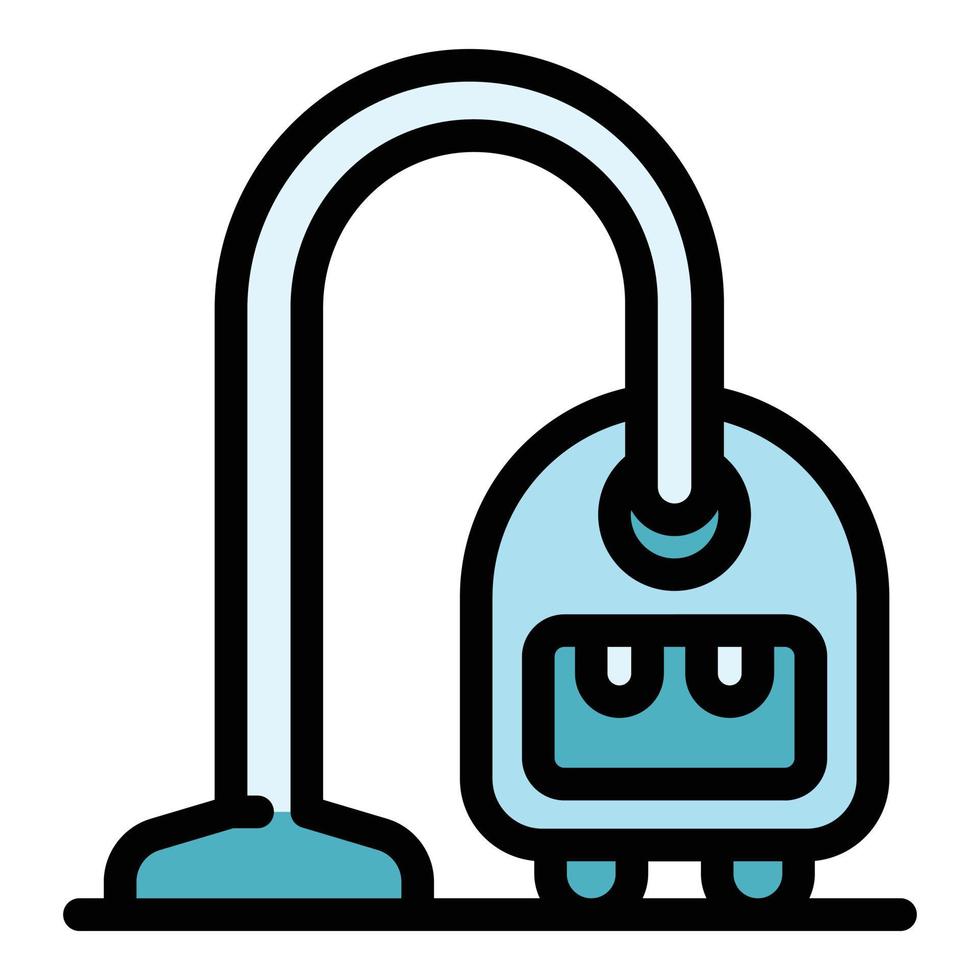 vecteur de contour de couleur d'icône de nettoyeur à vapeur domestique