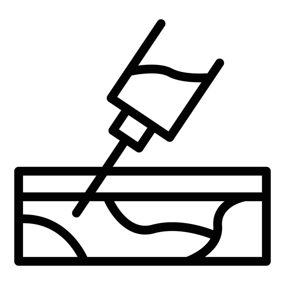 vecteur de contour d'icône de liposuccion de peau de seringue. après le régime