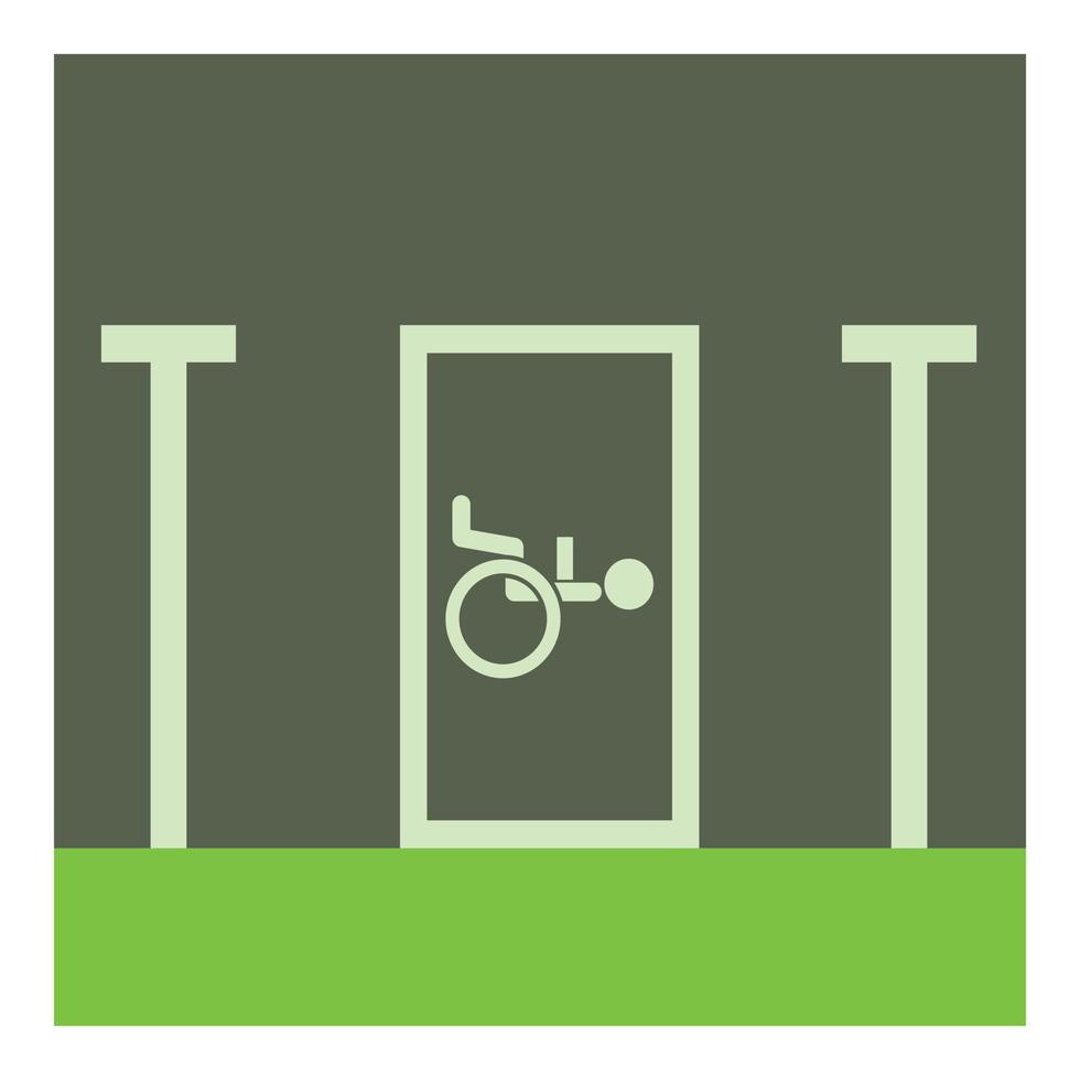 icône de stationnement pour handicapés, style cartoon vecteur