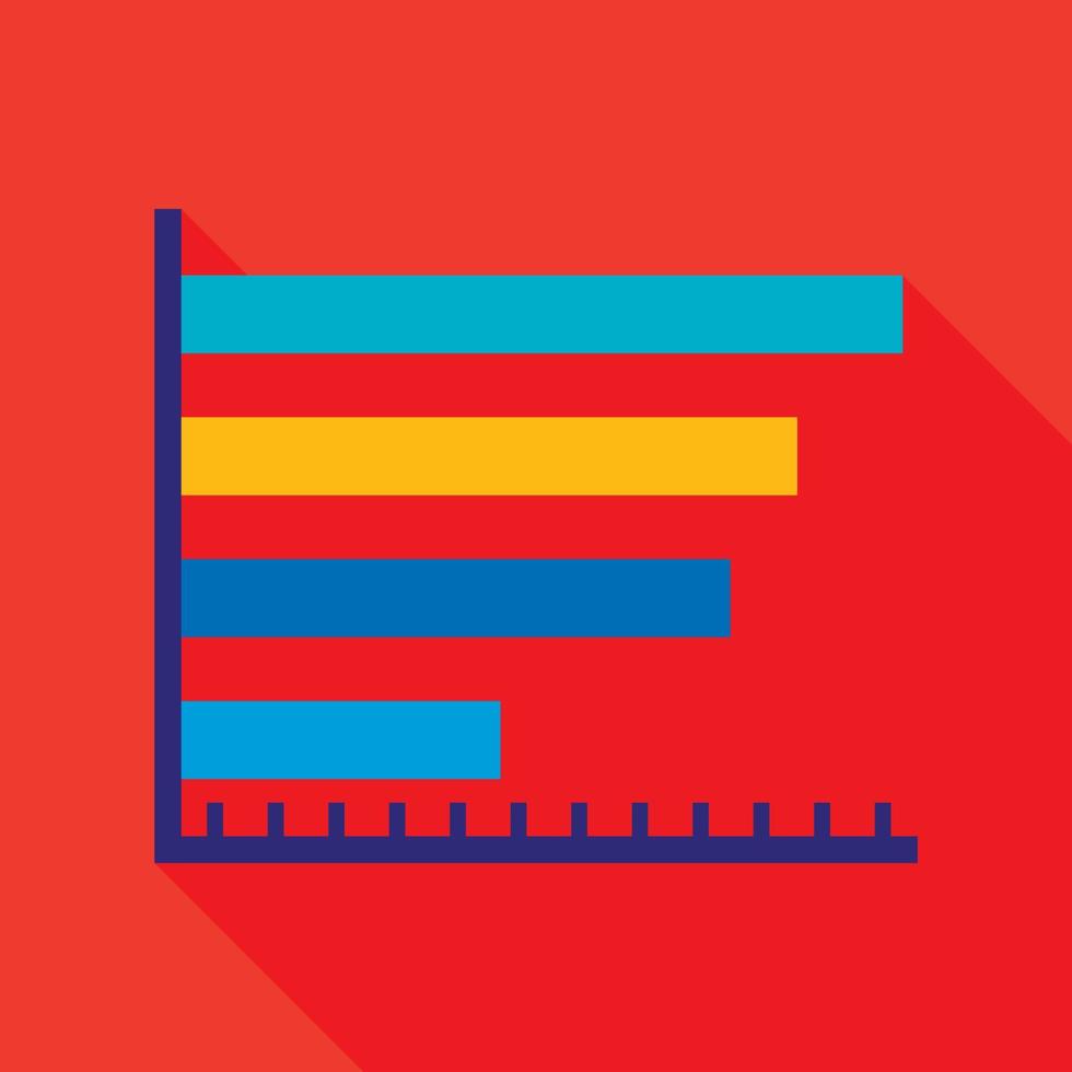 icône de diagramme à colonnes, style plat vecteur