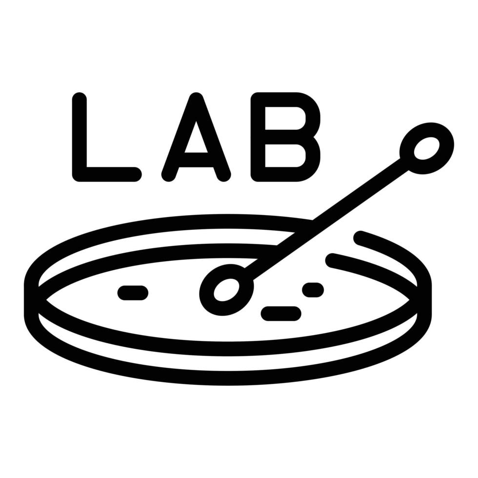 vecteur de contour d'icône d'outils de laboratoire. recherche en laboratoire