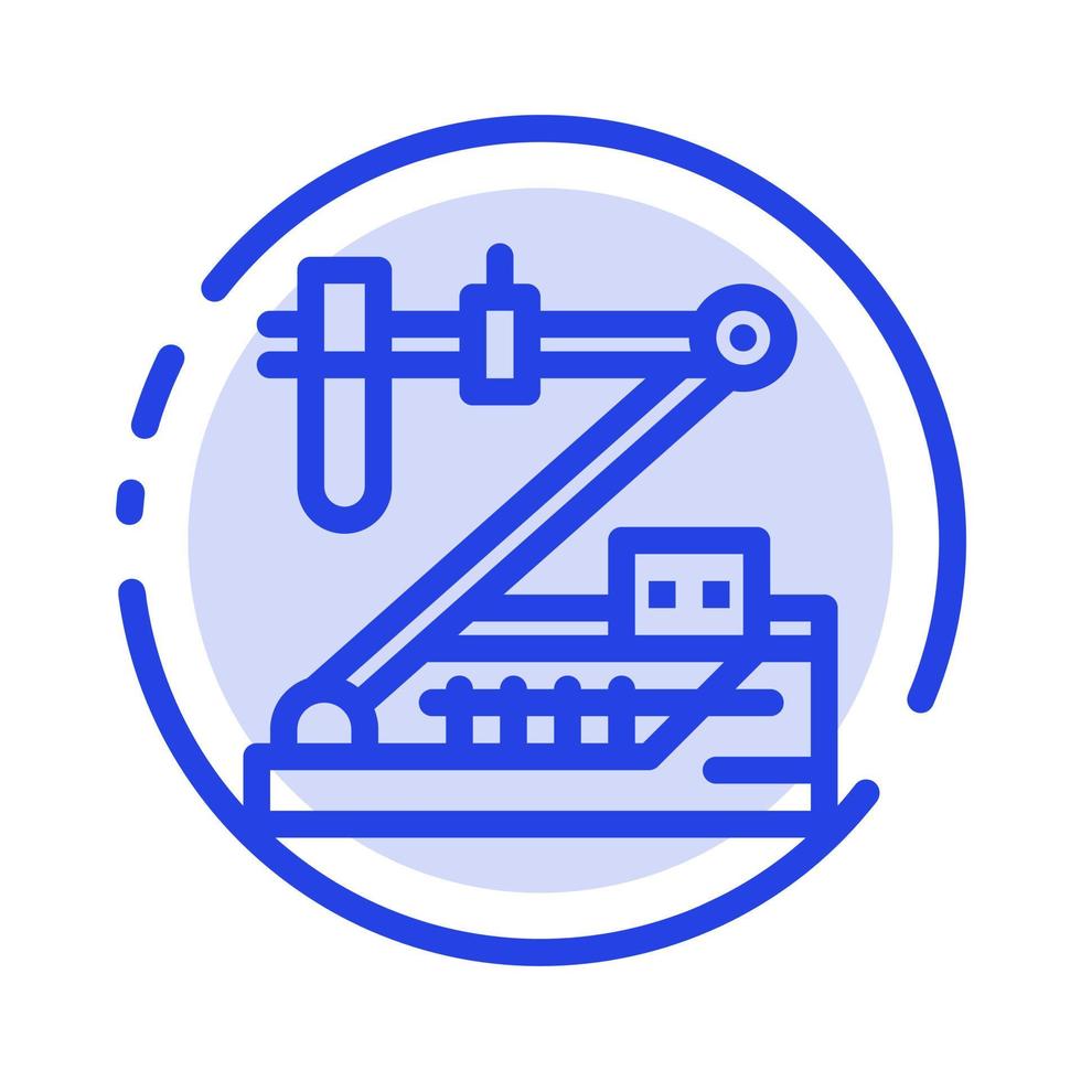 biologie chimie génétique recherche médicale ligne pointillée bleue icône ligne vecteur