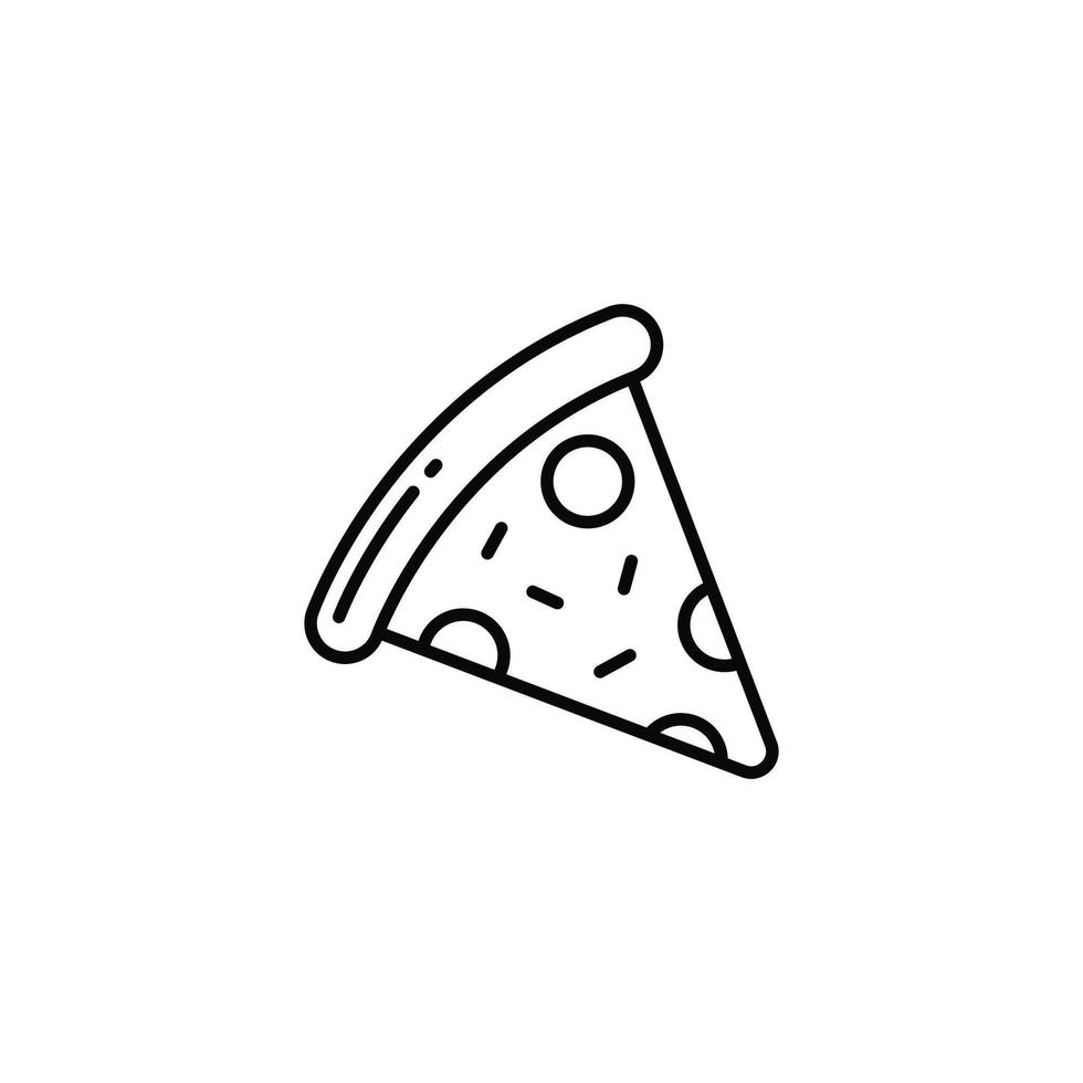 icône de tranche de pizza vecteur