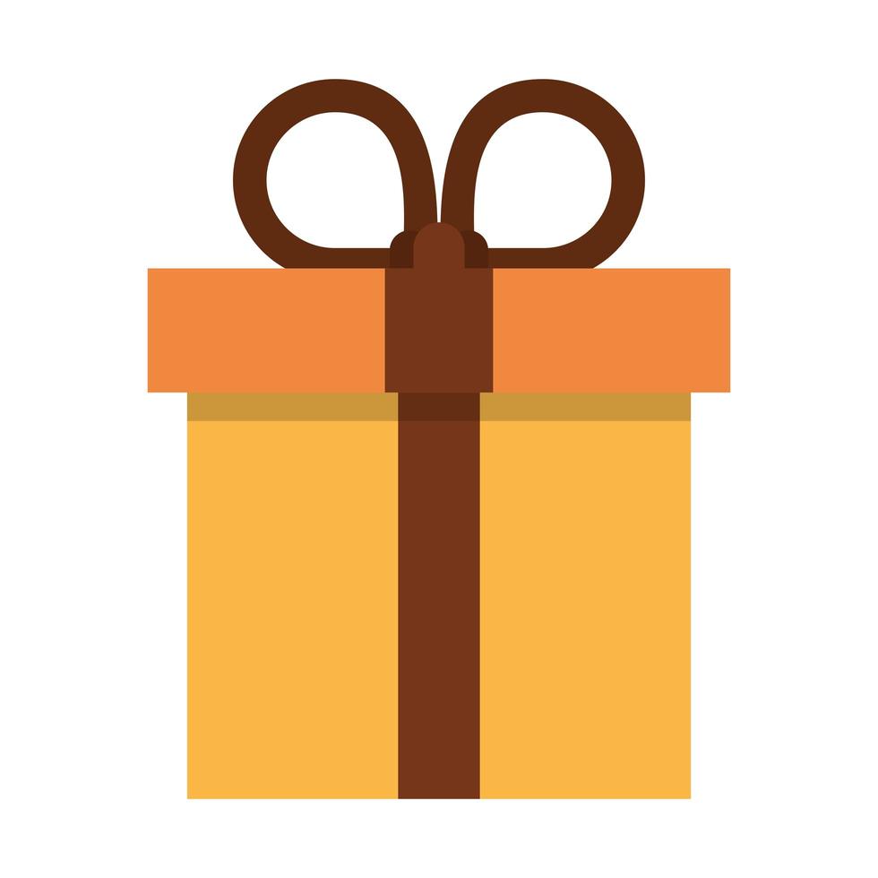 icône isolé de boîte cadeau présente vecteur