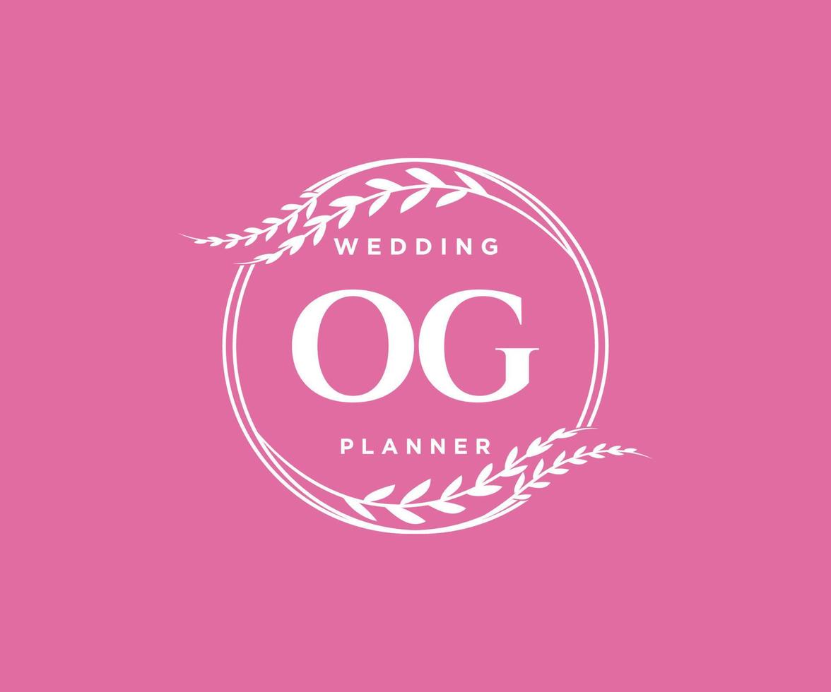 og initiales lettre mariage monogramme logos collection, modèles minimalistes et floraux modernes dessinés à la main pour cartes d'invitation, réservez la date, identité élégante pour restaurant, boutique, café en image vectorielle vecteur