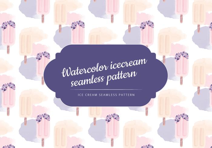 Vecteur watercolor glace seamless pattern