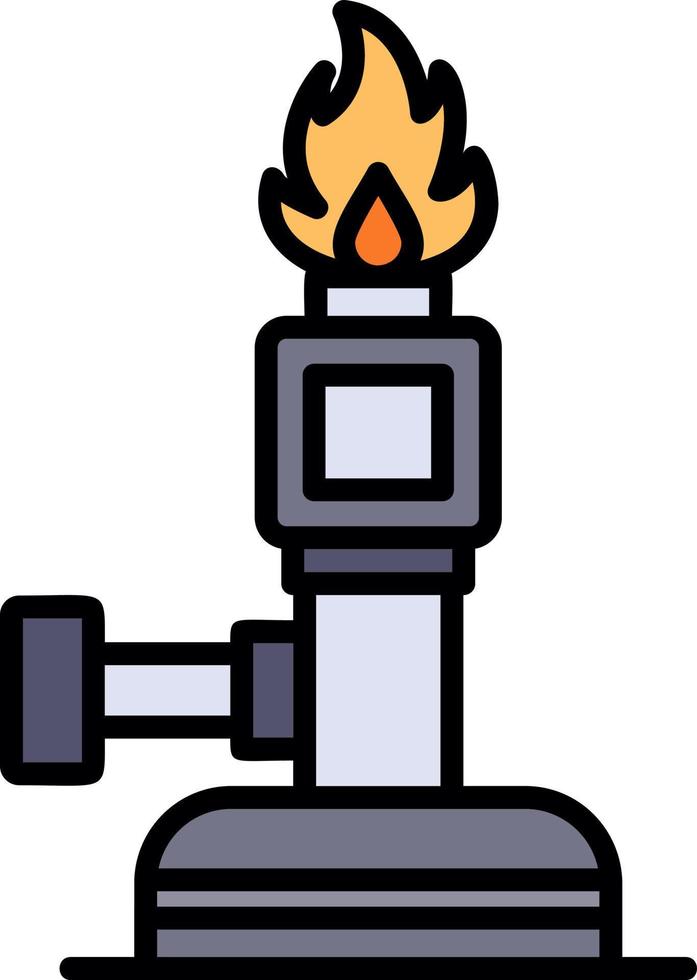 conception d'icône créative de brûleur Bunsen vecteur