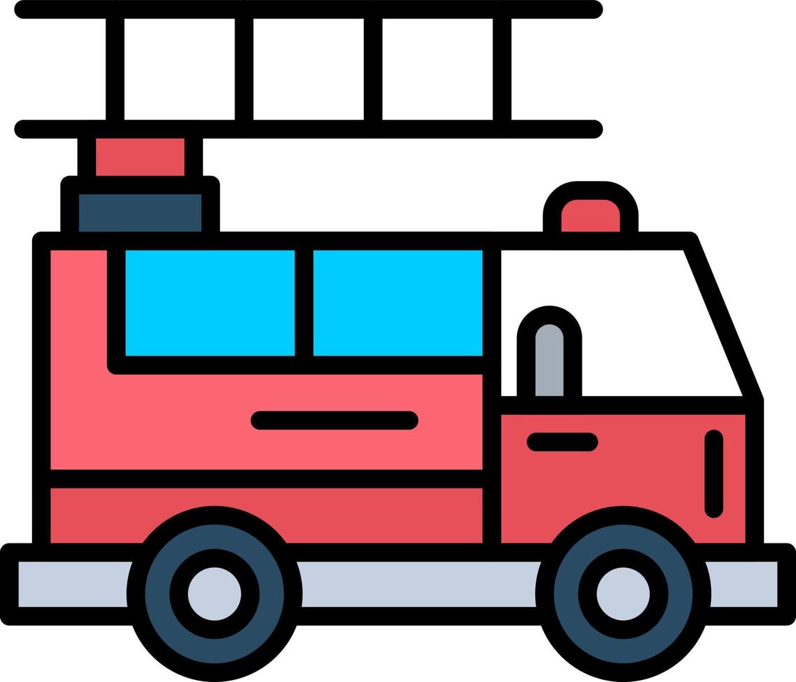 conception d'icône créative de camion de pompiers vecteur