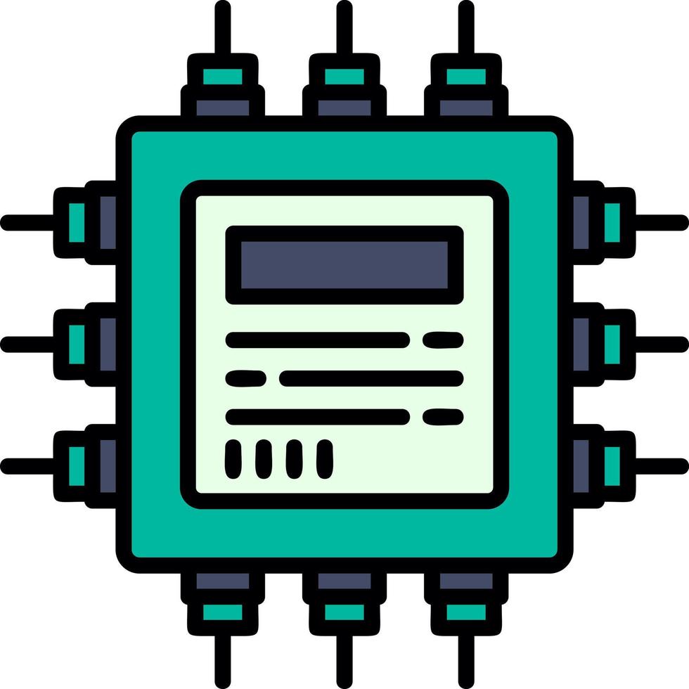 conception d'icône créative cpu vecteur