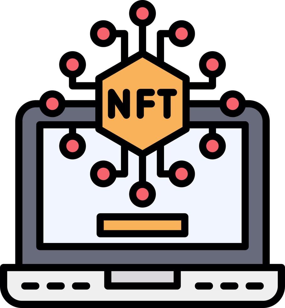 conception d'icône créative nft vecteur