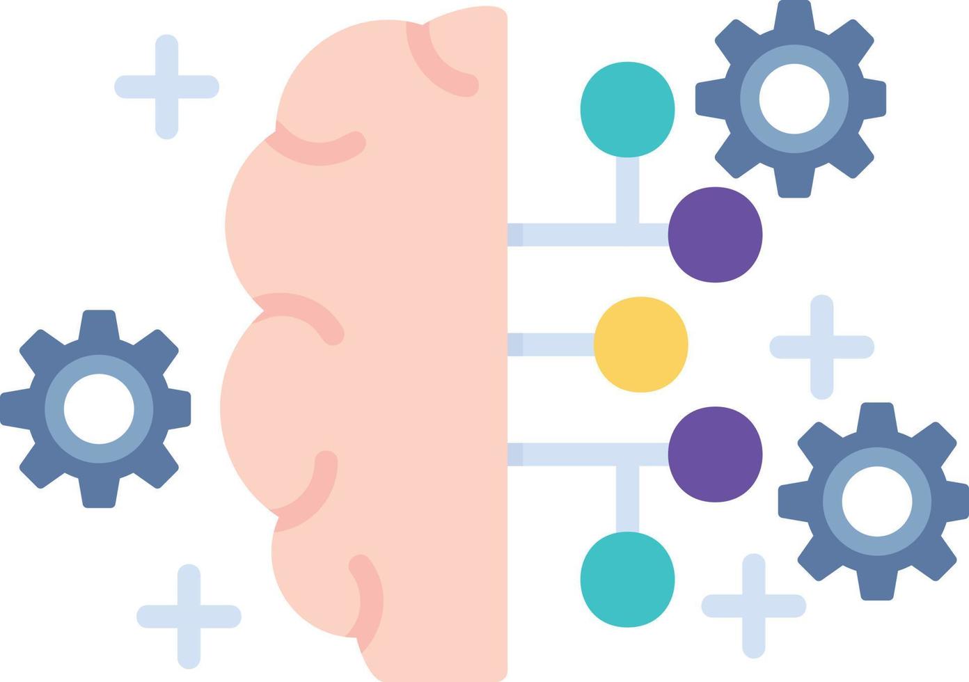 conception d'icône créative d'intelligence artificielle vecteur