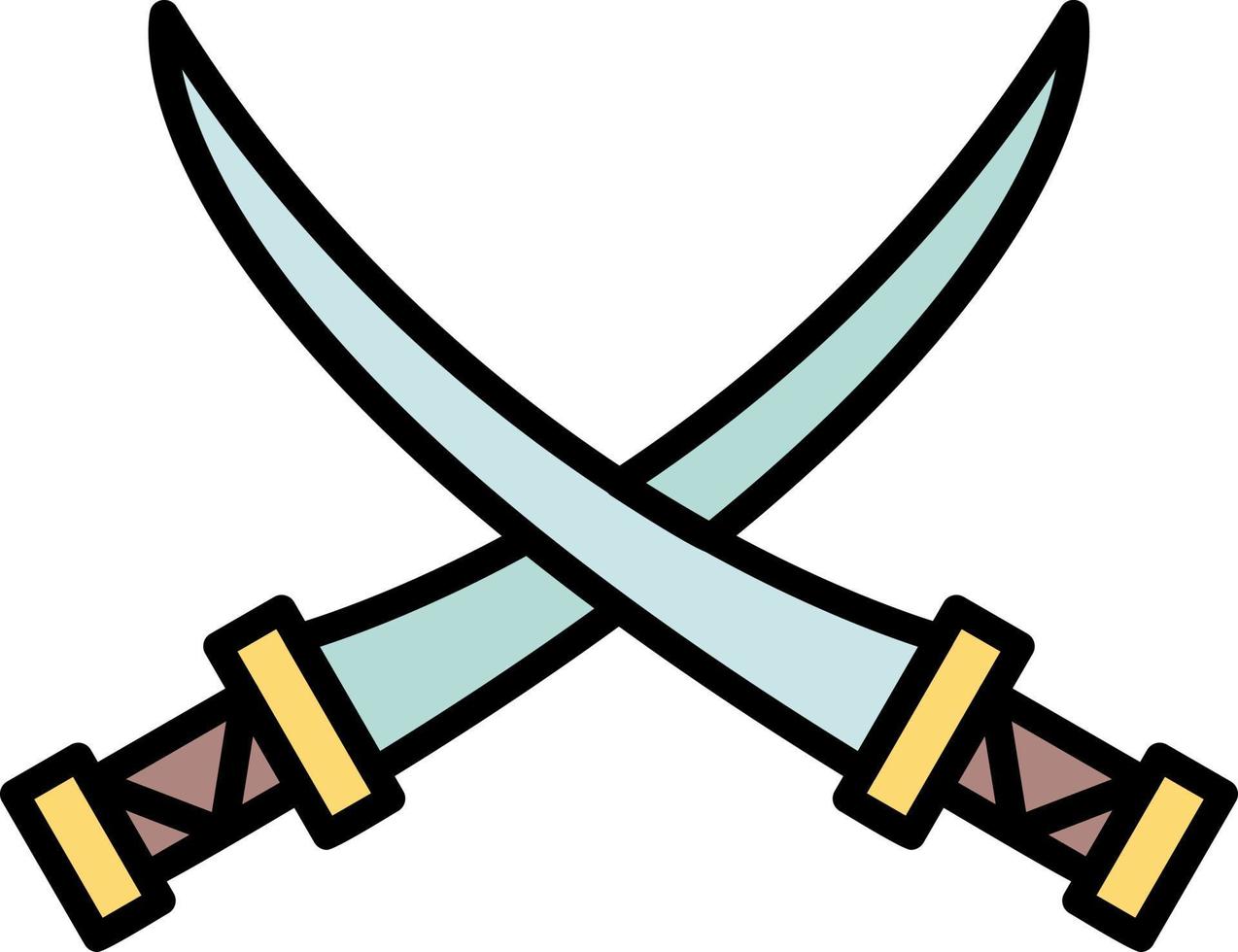 conception d'icônes créatives d'épées vecteur