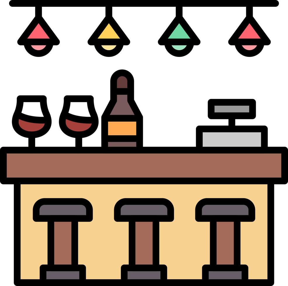 conception d'icône créative de comptoir de bar vecteur