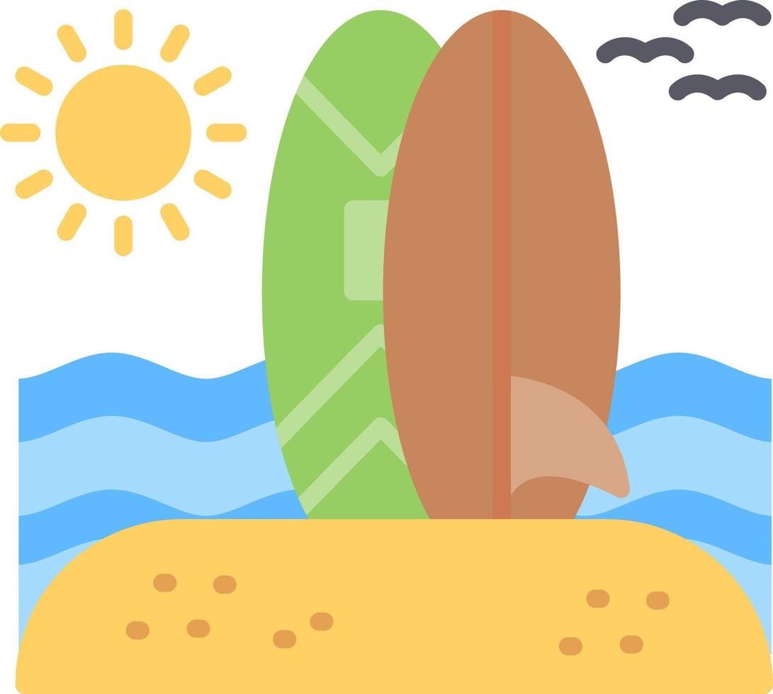 conception d'icône créative de planche de surf vecteur