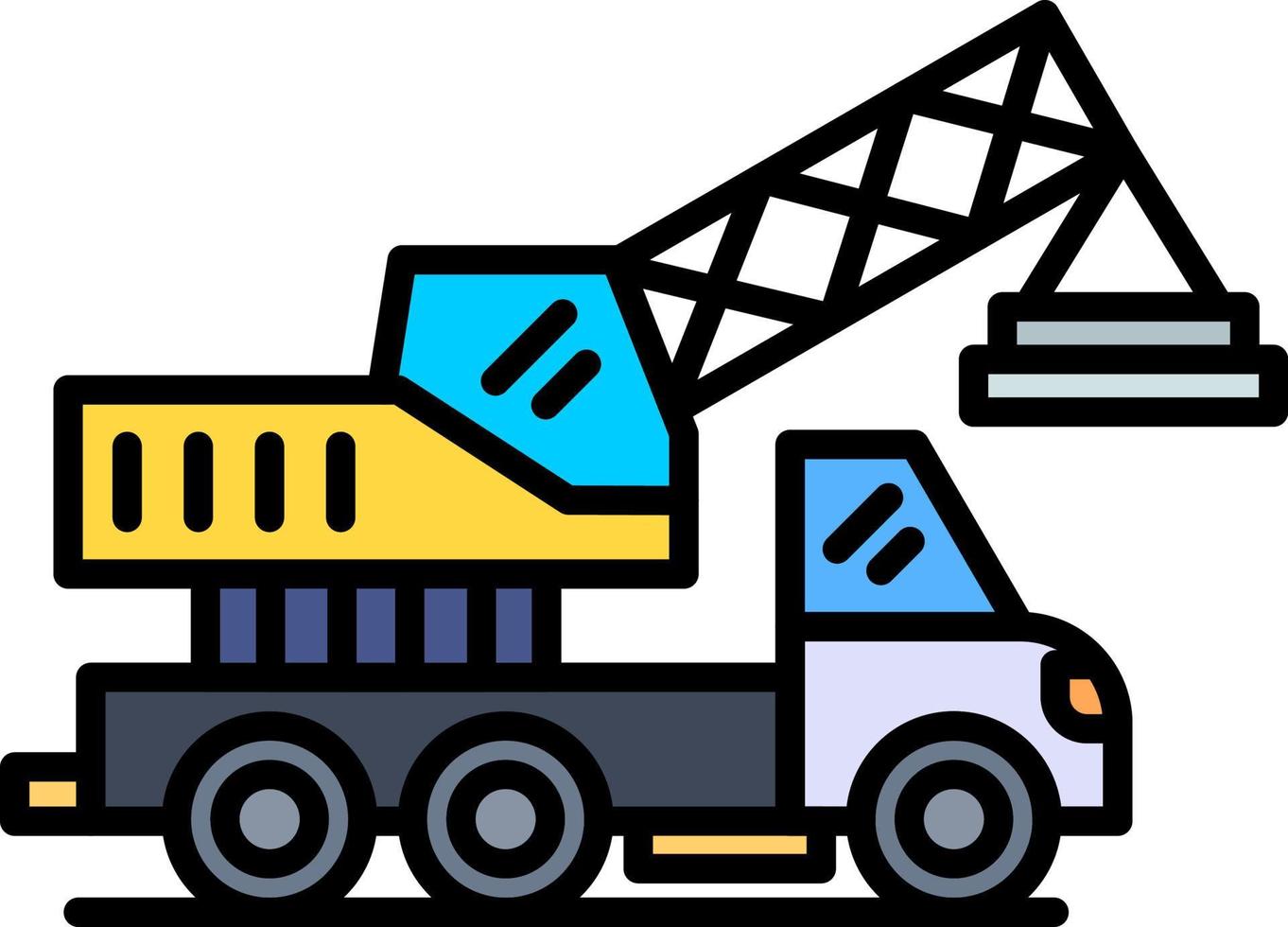 conception d'icône créative de grue vecteur