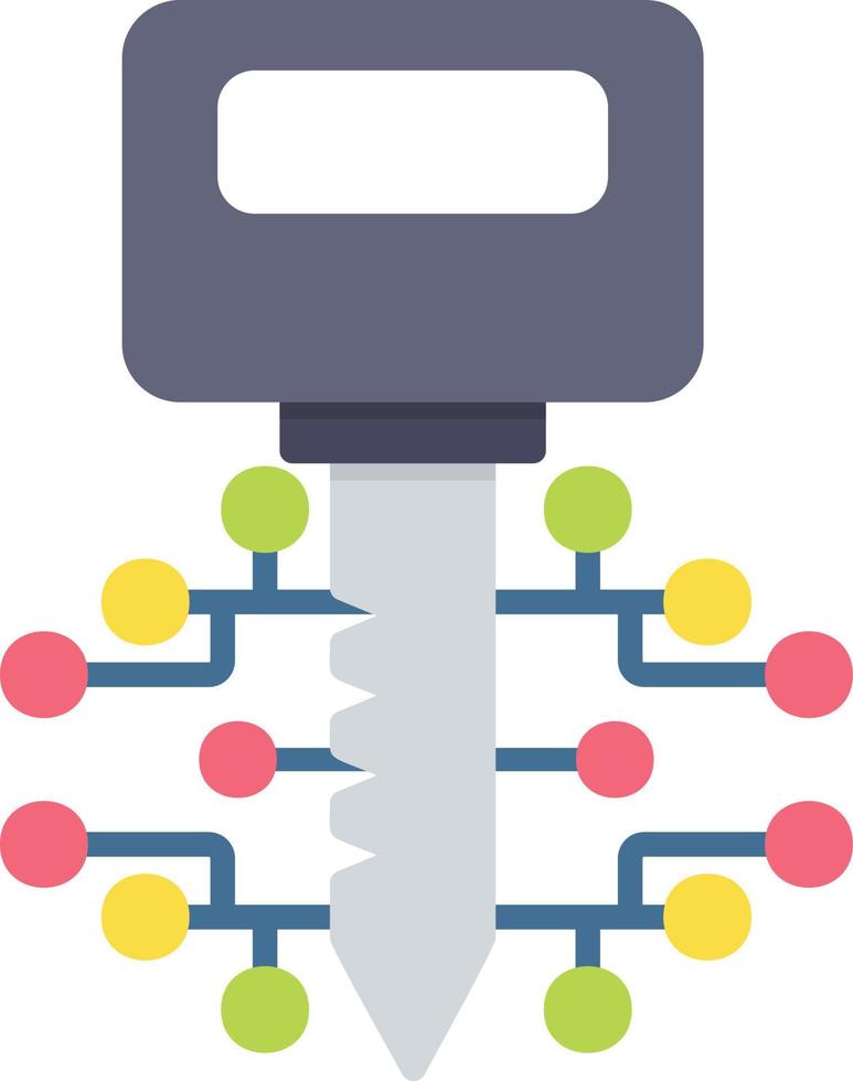 conception d'icône créative de clé numérique vecteur